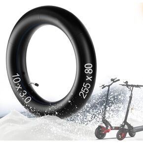 GYL 10x3 inch Tire 255x80 80/65-6 Off-road Rubber Inner Tube Tire Replacement for Varla Eagle 1/Nanrobot D4+ D5+ D6+/ Zero 10x/ Apollo Pro/Kugoo M4 Pro Electric Scooter Go karts ATV Quad Speedway
