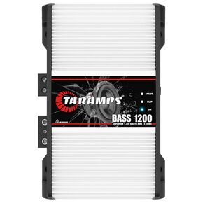 Taramps Bass 1200 4 Ohms Monoblock Amplifier 1200 Watts Rms 1 Channel 14.4VDC Output Power, Full Range RCA/High Level Input, Car Audio Sub/Bass System - Monitor Level Remote Included