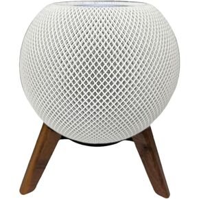 Wooden Tripod Stand for Homepod Mini,Tripod Holder with Metal Frame, Safe Stable Mount with Black Silicone pad for Apple HomePod Mini Home pod (only stand) (Wooden Stand)