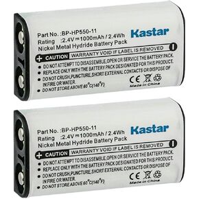 Kastar 2-Pack 2.4V 1000mAh Ni-MH Battery Replacement for Sony BP-HP550-1 BPHP5501, BP-HP550-11 BPHP55011Battery, Sony MDR-IF245RK MDRIF245RK, MDR-RF4000 MDRRF4000, MDR-RF4000K MDRRF4000K Headphone