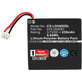 XPS Replacement Battery for LOGITECH H800 PN LOGITECH 533-000067 AHB472625PST L/N: 1109 L/N: 1110 Synergy AHB472625PST