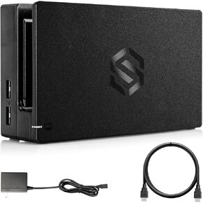 Switch Dock Station for Nintendo - Replacement for Nintendo Switch Docking 4K/1080P HDMI TV Adapter Dock Set with AC Adapter & High Speed HDMI Cable（Black）