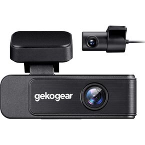 GekoGear Orbit D410 Dual Channel Dash Cam - 4K Front Camera, 1080P Rear Camera, 1.5" Display, G-Sensor, Wi-Fi, Includes 32GB MicroSD Card, Supports up to 256GB Storage