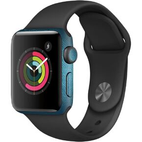 MightySkins Skin Compatible with Apple Watch Series 2 38mm - Blue Swirls | Protective, Durable, and Unique Vinyl Decal wrap Cover | Easy to Apply, Remove, and Change Styles | Made in The USA