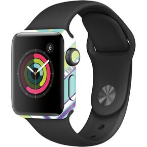 MightySkins Skin Compatible with Apple Watch Series 2 38mm - Pastel Chevron | Protective, Durable, and Unique Vinyl Decal wrap Cover | Easy to Apply, Remove, and Change Styles | Made in The USA