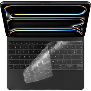 Keyboard Cover for 2024 iPad Pro 13 inch M4 Magic Keyboard,Ultra-Thin,Micro-Matte TPU Material Protective Accessories for Magic Keyboard M4 iPad Pro 13'' (A2925/A2926)(Transparent)