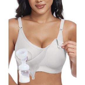 Wireless Seamless Pumping Bra Hands Free Nursing Bra Wirefree Comfort Wearable Breast Pump Bra in Kuwait