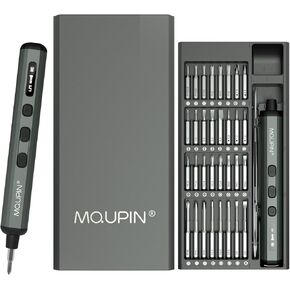 MQUPIN 68 in 1 Precision Screwdriver Set, 3.7V Mini Electric Screwdriver Set, 5 Torque Settings, 4 LED Lights Precision Screwdriver Set for Electronics, Small Precision Screwdriver Set Cordless