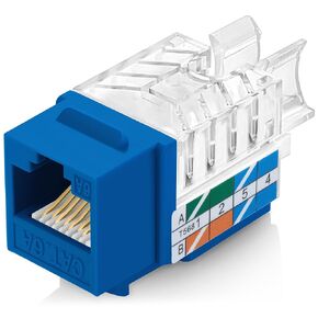Everest 45° Angled RJ45 Cat6 Keystone Jacks 50-Pack in Pink - Slim Profile Female RJ45 Connectors - Cat 6 Keystone Jack - Compatible with 45° Angled Speed Termination Tool - 45Term (B0BL3GS7ZY)