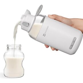 Portable Milk Warmer, HIYAKOI Baby Formula Water Warmer Cordless, Fast Heating, 6-Hour Heat Retention, Ideal for Travel, Cars, and Airplane Journeys, Perfect for Mixing Baby Formula On-The-Go