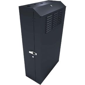 NavePoint 6U Vertical Server Rack Enclosure, Low Profile, 35.4" Deep, Max Weight Capacity 132lbs - 6U Network Cabinet Vertical Wall Mount, Perforated, Black