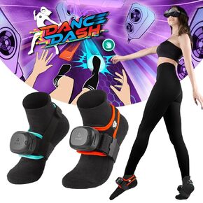 Rebuff Reality Trackstraps Elite for HTC VIVE Ultimate Tracker + Dance Dash Full Game Steam Key – VIVE Ready, Full Body Tracking in VR Chat and other FBT Apps (tracker sold separately)