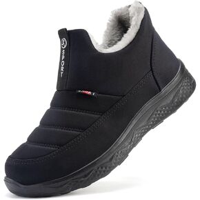 Moodeng Womens Snow Boots Warm Fur Lined Winter Boots Water-Resistant Slip on Ankle Booties Outdoor Comfortable Short Boots Lightweight