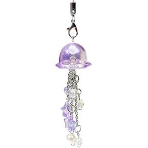 1Pc Purple Jellyfish Phone Charms Aesthetic Cell Phone Cute Strap Accessories with Star and Heart for Phone Bag Keychain Camera Pendants Decoration,Convenient to Carry,Cell Phones Accessories(ZS587)