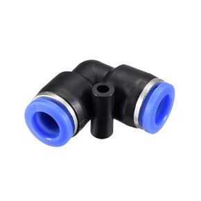 uxcell Plastic Elbow Push to Connect Tube Fitting 12mm Tube OD Pneumatic Air Push Fit Lock Fitting Blue 5pcs