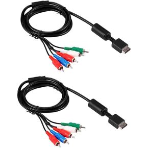 2 قطعة 6FT HD مكون AV فيديو وصلة كابل الصوت ل PS2 PS3 سليم AV الرصاص الإكسسوارات الرصاص سكارت in Kuwait