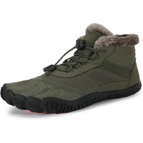 SECHRITE Mens Womens Barefoot Minimalist Shoes Winter Boots Zero Drop Sole Trail Running Sneakers Wide Toe Box
