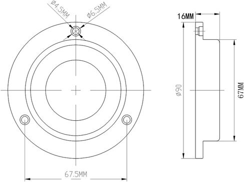 Metal Horizontal Bubble Cow Eye Level Universal Horizontal Bubble Flange Water Bubble Level Horizontal Bubble Small Household (80 * 13.5mm) in Saudi Arabia