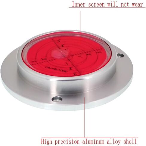Metal Horizontal Bubble Cow Eye Level Universal Horizontal Bubble Flange Water Bubble Level Horizontal Bubble Small Household (80 * 13.5mm) in Saudi Arabia