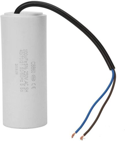 مكثف، مكثف تشغيل CBB60 مع سلك يؤدي 250 فولت تيار متردد 100 فائق التوهج 50/60 هرتز لضاغط الهواء/مكيفات الهواء in Kuwait