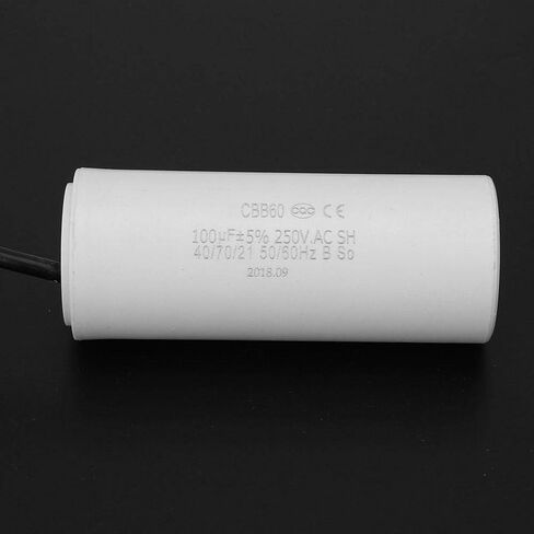 مكثف، مكثف تشغيل CBB60 مع سلك يؤدي 250 فولت تيار متردد 100 فائق التوهج 50/60 هرتز لضاغط الهواء/مكيفات الهواء in Kuwait