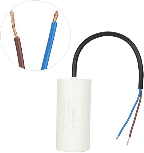 مكثف، مكثف تشغيل CBB60 مع سلك يؤدي 250 فولت تيار متردد 100 فائق التوهج 50/60 هرتز لضاغط الهواء/مكيفات الهواء in Kuwait