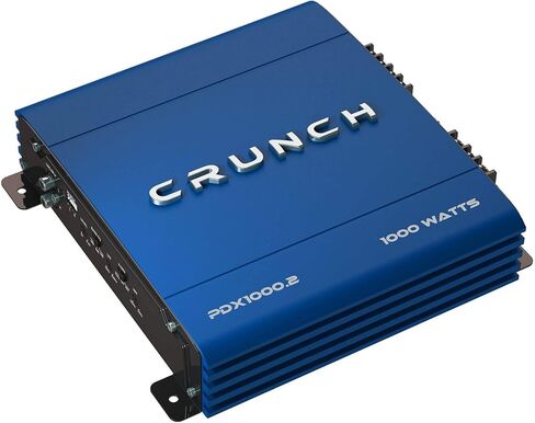 مضخم صوت للسيارة Crunch PowerDriveX بقدرة 1000 وات بقناتين أزرق A/B + مجموعة أسلاك ذات 4 قياسات in Saudi Arabia