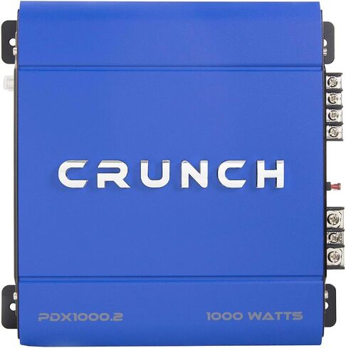 مضخم صوت للسيارة Crunch PowerDriveX بقدرة 1000 وات بقناتين أزرق A/B + مجموعة أسلاك ذات 4 قياسات in Saudi Arabia