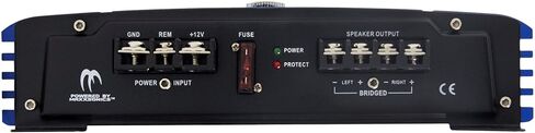 مضخم صوت للسيارة Crunch PowerDriveX بقدرة 1000 وات بقناتين أزرق A/B + مجموعة أسلاك ذات 4 قياسات in Saudi Arabia