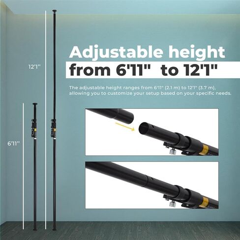 Flashpoint Deluxe Telepole Support System, Black, Pair in Kuwait
