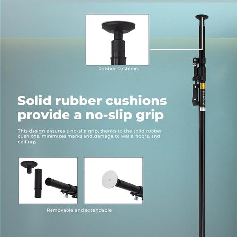 Flashpoint Deluxe Telepole Support System, Black, Pair in Kuwait