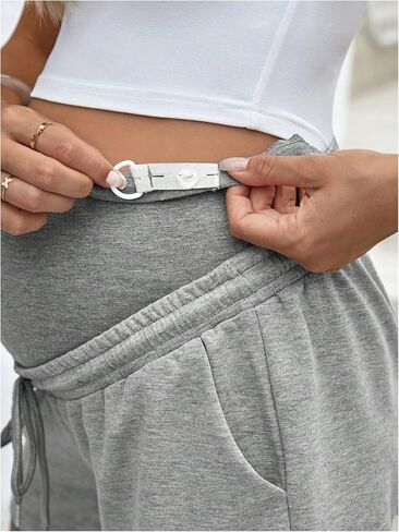 Women's Maternity Drawstring Waist Slant Pocket Shorts Causal Active Workout Track Shorts Lounge in Saudi Arabia