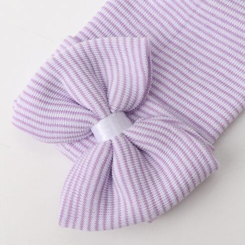 DRESHOW BQUBO Newborn Hospital Hat Infant Baby Hat Toddler Beanie Hat with Big Bow Baby Nursery Caps in Saudi Arabia