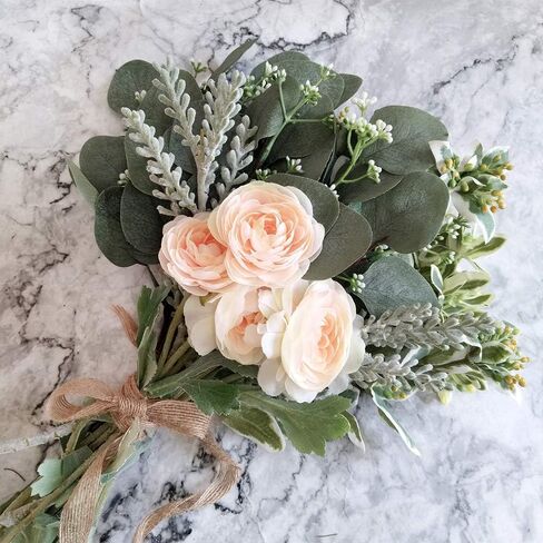 10 Pcs Eucalyptus Leaves Stems for Decor, Artificial Eucalyptus Leaves Bulk Silver Dollar Green Branches for DIY Wedding Floral Garland Bouquets Arrangement Home Party Decoration in Saudi Arabia