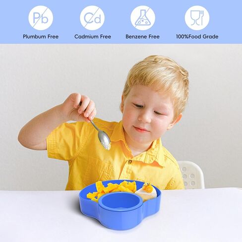 Kids Car Seat Snack Tray: Travel Trays for Kids Car Cup Holder, 2PCS Toddler Road Trip Essential, Travel Snacks Food Plate for Stroller, Boosters, and Anywhere with a Cup Holder -Blue&Pink in Saudi Arabia