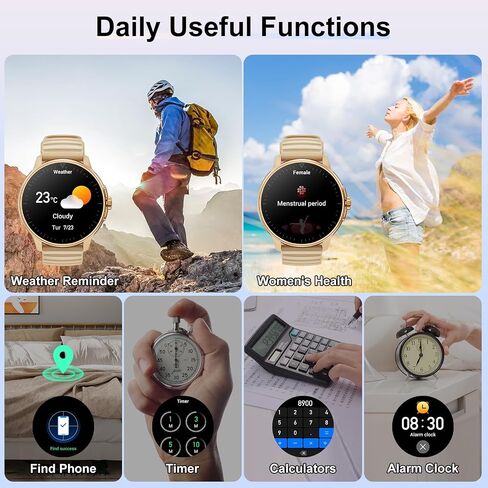Smart Watch for Men Women Answer/Make Calls, 1.39''Touch Screen Fitness Tracker with 110+Sports Modes,Voice Assistant Fitness Watch,IP67 Waterproof Smartwatch for Android iOS in Saudi Arabia