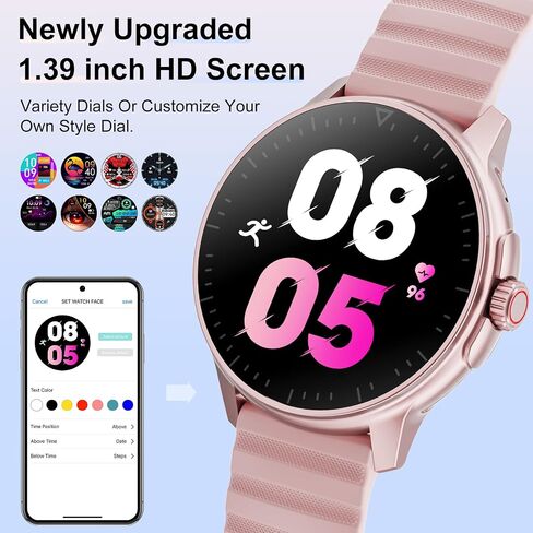 Smart Watch for Men Women Answer/Make Calls, 1.39''Touch Screen Fitness Tracker with 110+Sports Modes,Voice Assistant Fitness Watch,IP67 Waterproof Smartwatch for Android iOS in Saudi Arabia