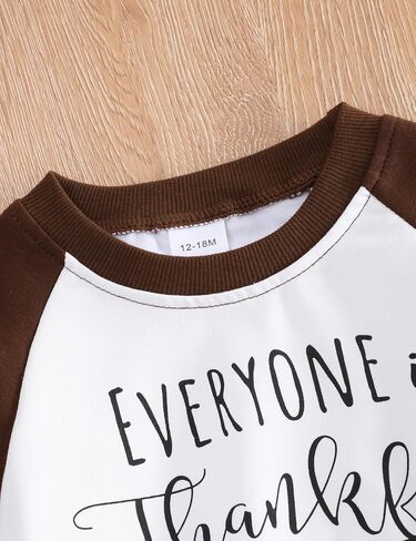 Toddler Thanksgiving Shirt Little Turkey Prints Baby Boy Long Sleeves Sweatshirt Thanksgiving Clothes in Kuwait