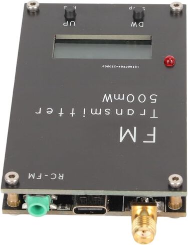 جهاز إرسال FM 2000m، جهاز إرسال FM 500mW مع شاشة LCD، 0.5W 500mW ستيريو 88-108MHz FM جهاز إرسال ستيريو، 5V USB C in Saudi Arabia