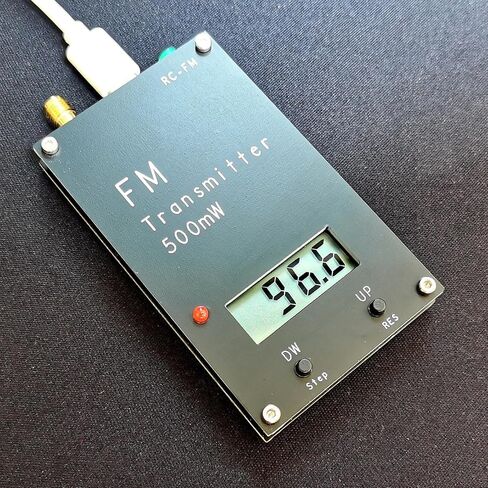 جهاز إرسال FM 2000m، جهاز إرسال FM 500mW مع شاشة LCD، 0.5W 500mW ستيريو 88-108MHz FM جهاز إرسال ستيريو، 5V USB C in Saudi Arabia