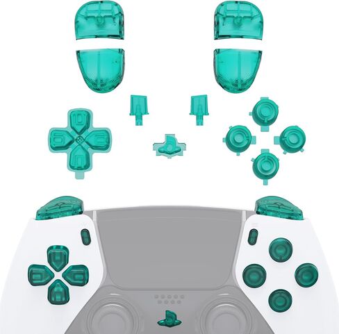 eXtremeRate Replacement Full Set Buttons Compatible with ps5 Edge Controller, Clear Blue D-pad Share Options Home Face Buttons R1 L1 R2 L2 Triggers Compatible with ps5 Edge Controller in Kuwait