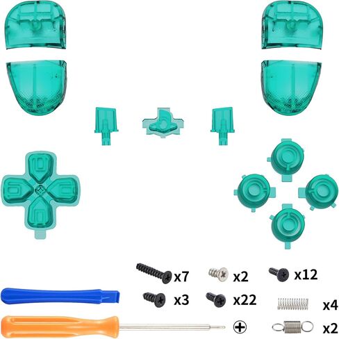 eXtremeRate Replacement Full Set Buttons Compatible with ps5 Edge Controller, Clear Blue D-pad Share Options Home Face Buttons R1 L1 R2 L2 Triggers Compatible with ps5 Edge Controller in Kuwait