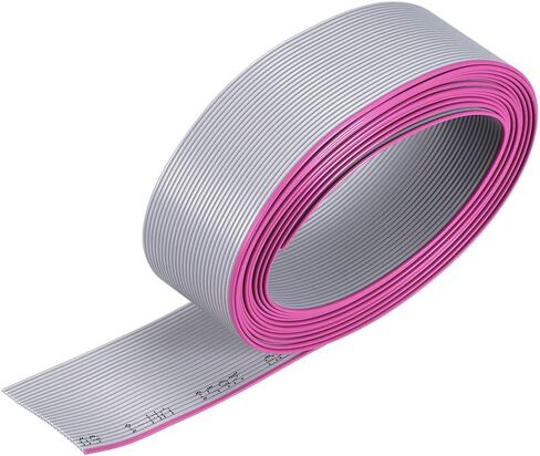 uxcell Flat Ribbon Cable Wire 2m/6.6ft Length 1.0mm Pitch 34 Pins Gray for AWM 2651 Connecting in Saudi Arabia