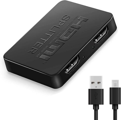 مقسم HDMI 1 في 2 مخرج، شاشة WrixWric 4K HDMI مكررة/مرآة، مقسم يعمل بالطاقة 1×2 يدعم دقة Full HD 4K@30 هرتز 1080P 3D لـ PS5، Roku، TV Box - مصدر واحد إلى شاشتين متطابقتين in Kuwait