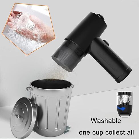 Compressed Air Duster,Car Vacuum，Electric Air Duster and Vacuum 2 in 1, 3 Speeds 100000 RPM Cordless Air Blower, Reusable Air Duster for Computer, Keyboard, Swimming Ring, Car with LED Light in Saudi Arabia