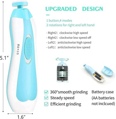 ATLAS Baby Nail Trimmer Electric,Baby Nail Clippers, 6 in 1 Baby Nail File,Nail File Baby Grooming Kit Manicure Set in Saudi Arabia