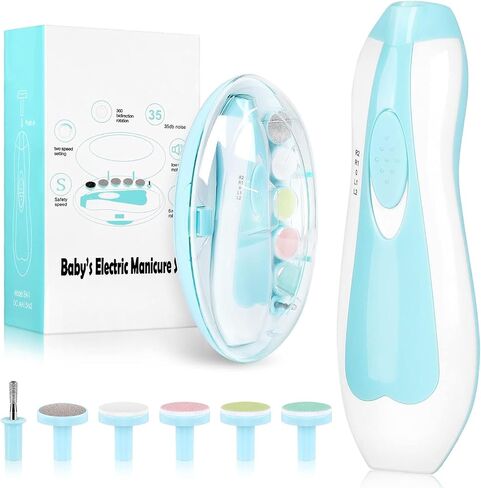 ATLAS Baby Nail Trimmer Electric,Baby Nail Clippers, 6 in 1 Baby Nail File,Nail File Baby Grooming Kit Manicure Set in Saudi Arabia