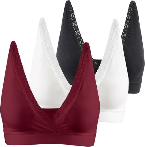 COLOMI Maternity Nursing Bra Wirefree Cotton Breastfeeding Bra for Sleep Lace Maternity Bralette in Saudi Arabia