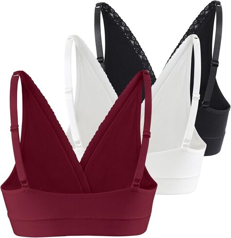 COLOMI Maternity Nursing Bra Wirefree Cotton Breastfeeding Bra for Sleep Lace Maternity Bralette in Saudi Arabia