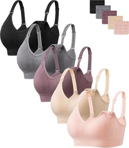 HBselect Nursing Bras for Breastfeeding Maternity Bra Women Seamless Pregnancy Wireless Sleep Bralette with Extra Extenders in Saudi Arabia